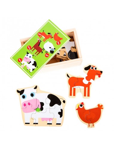 Caja de puzles: Animales de la granja – Legler