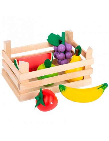 Conjunto Frutas de madera y fieltro con caja - Legler