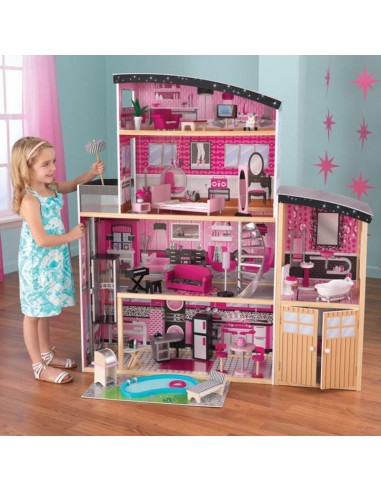 casita de muñecas - casa de muñecas estilo mansión de lujo