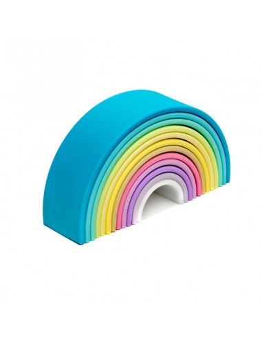 dëna arcoíris Waldorf Pastel de silicona 12 piezas